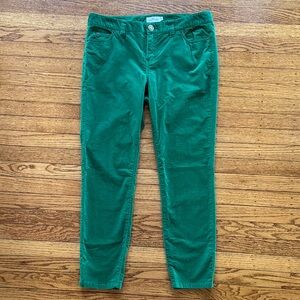 Vineyard Vines Womens Emerald Green Velour Jeans